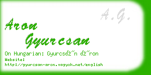 aron gyurcsan business card